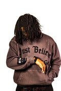 Dark Gray Just Believe Hoodie