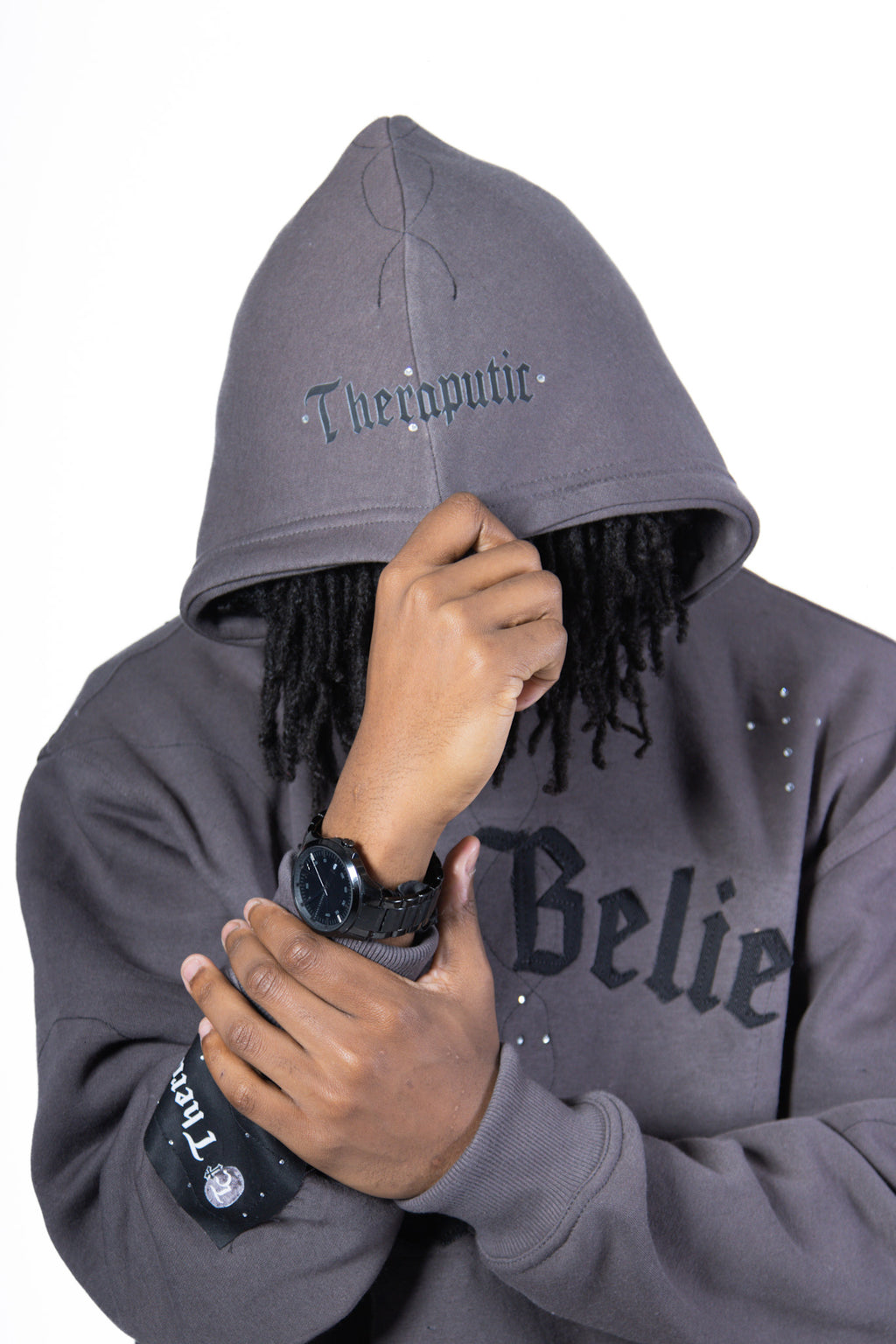 Dark Gray Just Believe Hoodie